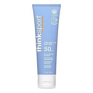 Think Sport Face Clear Zinc Suncscreen SPF50 89ml