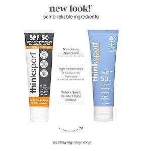 Think Sport Face Clear Zinc Suncscreen SPF50 89ml