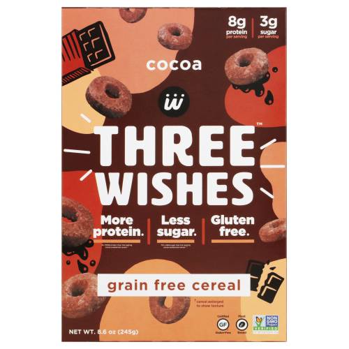 Three Wishes Grain Free Cereal Cocoa / 8.6 Oz