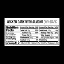 Taza Organic 95% Dark Chocolate - Wicked Dark with Almonds 70g - Chocolate