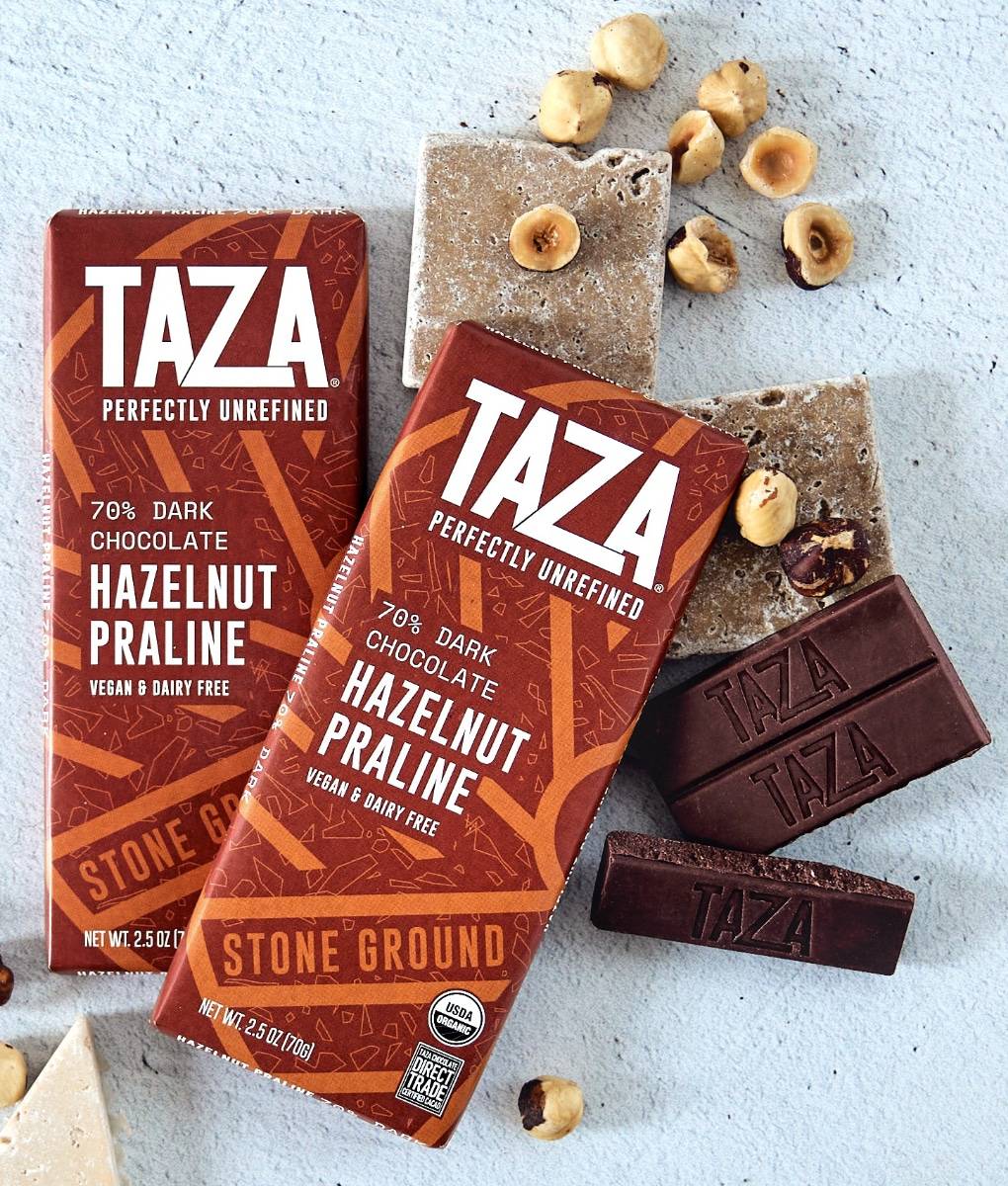 Taza Organic 70% Dark Chocolate Hazelnut Praline / 70g
