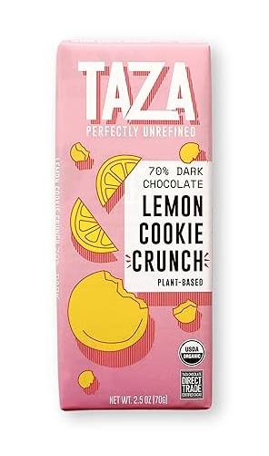 Taza Organic 70% Dark Choclate Lemon Cookie Crunch / 70g