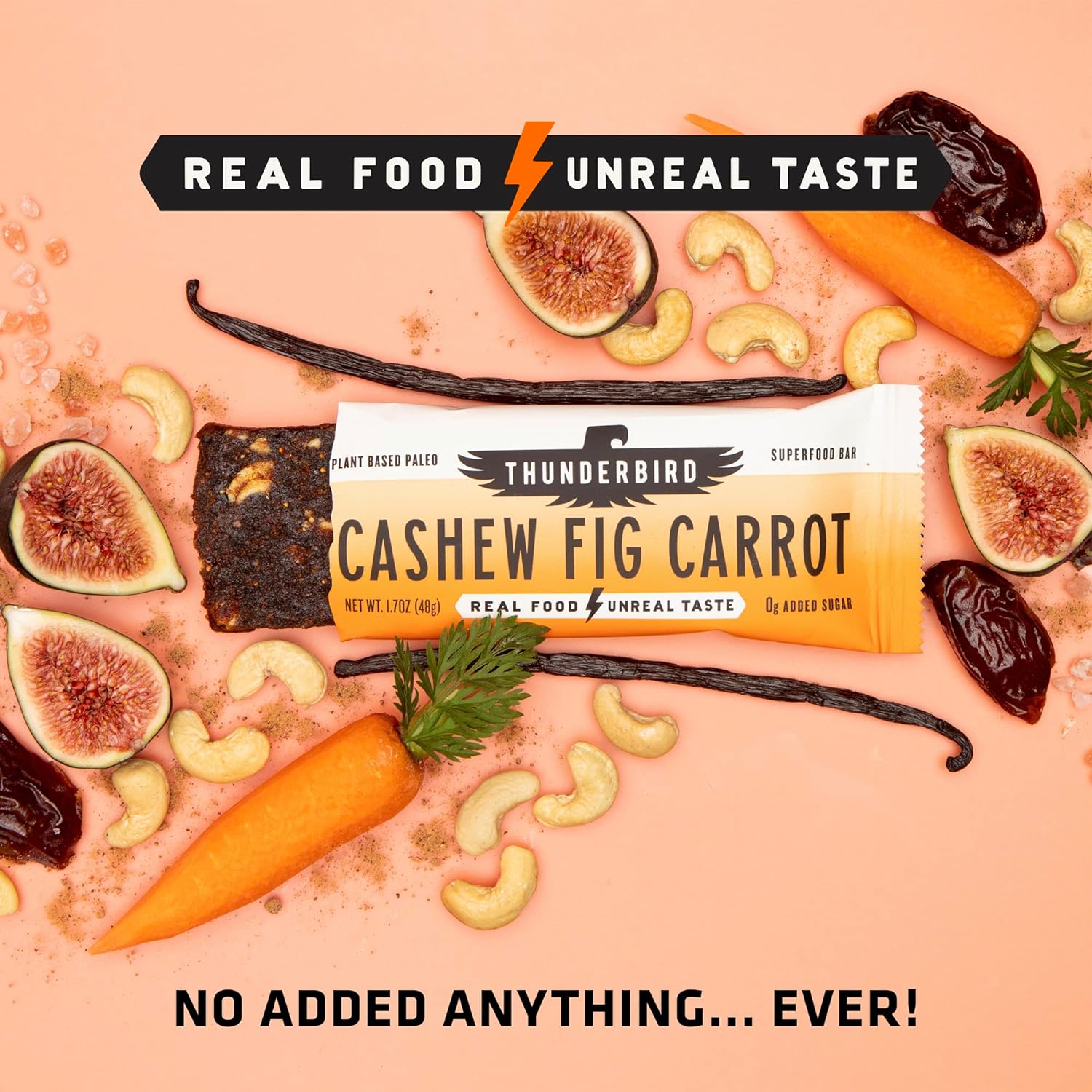 Thunderbird Superfood Bar Cashew Fig Carrot / 12 X 48g