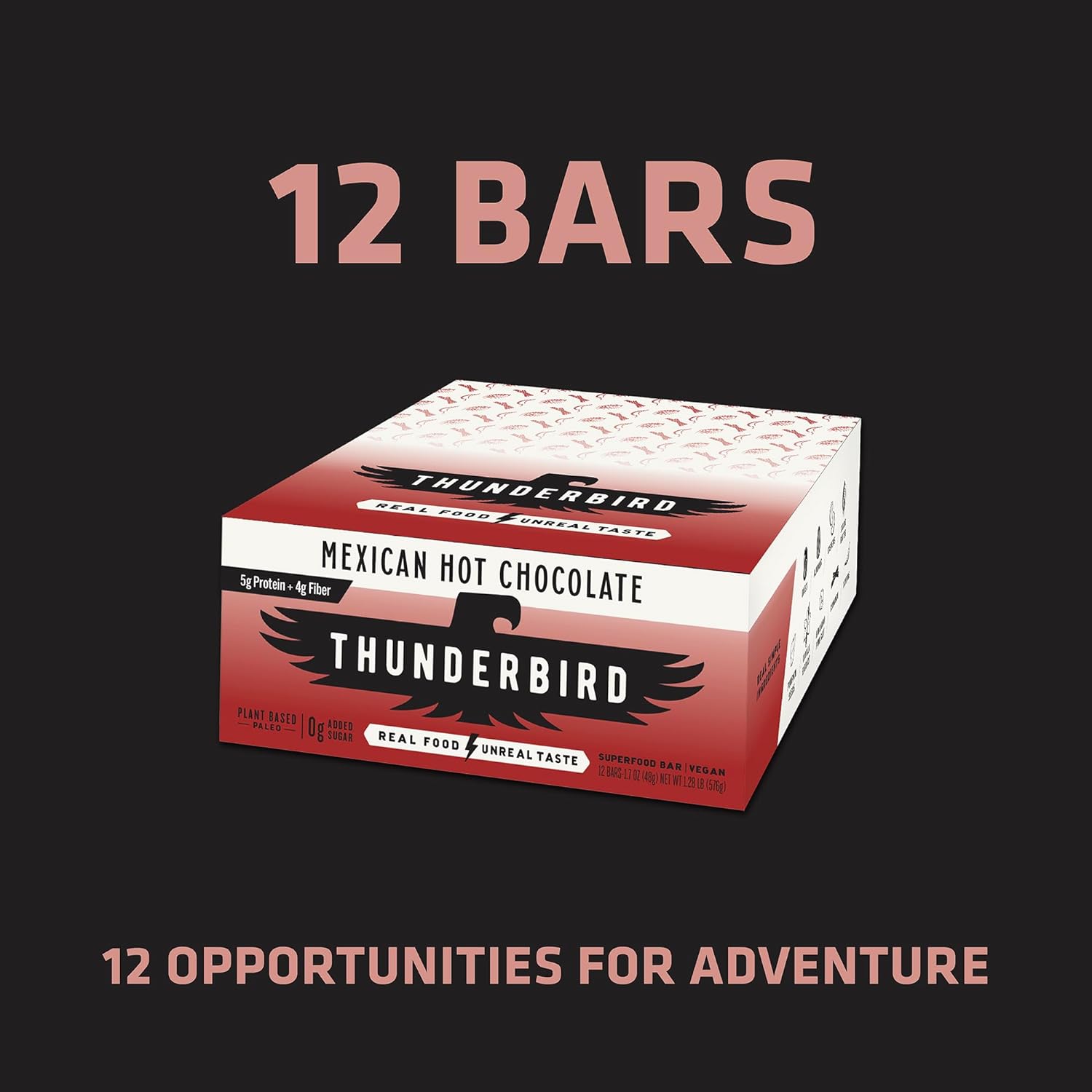 Thunderbird Superfood Bar Mexican Hot Chocolate / 12 X 48g