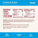 Think! High Protein Bars - Cookies & Cream 10-Pack - - Protein snacks