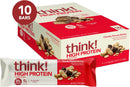 Think! High Protein Bars - Chunky Peanut Butter 10-Pack - - Protein snacks