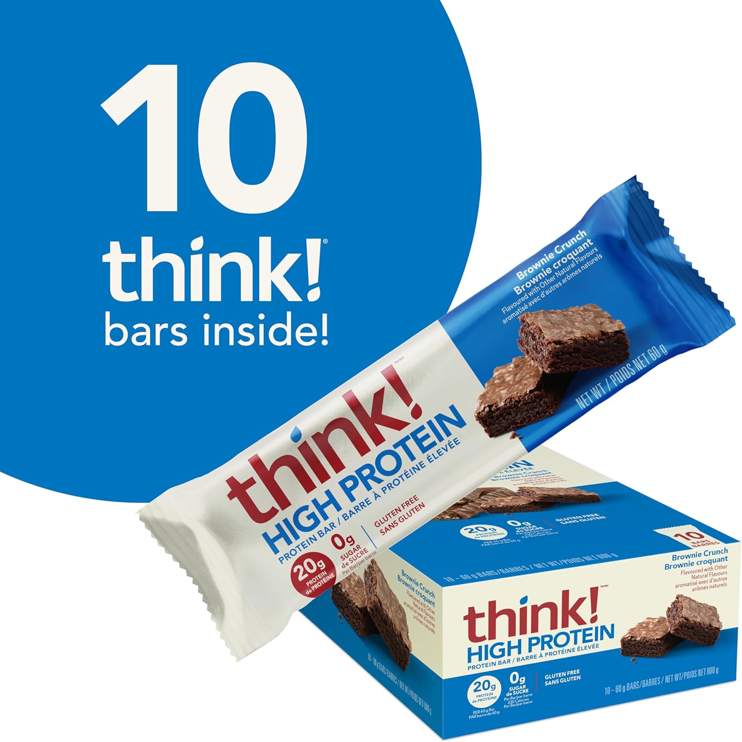 Think! High Protein Bars, Brownie crunch / 5-Pack 