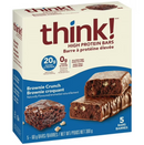 Think! High Protein Bars - Brownie Crunch 5-Pack - - Protein snacks
