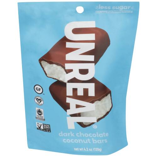Unreal Coconut Bars, Dark Chocolate Coconut / 4.2 Oz, 100g, SNS Health, Bars