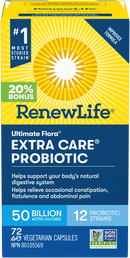 Renew Life Ultimate Flora Extra Care Probiotic 50 Billion - 72 capsules - Probiotics