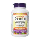 Webber Naturals Vitamin D3 1000 IU - 240 Softgels - Vitamin D