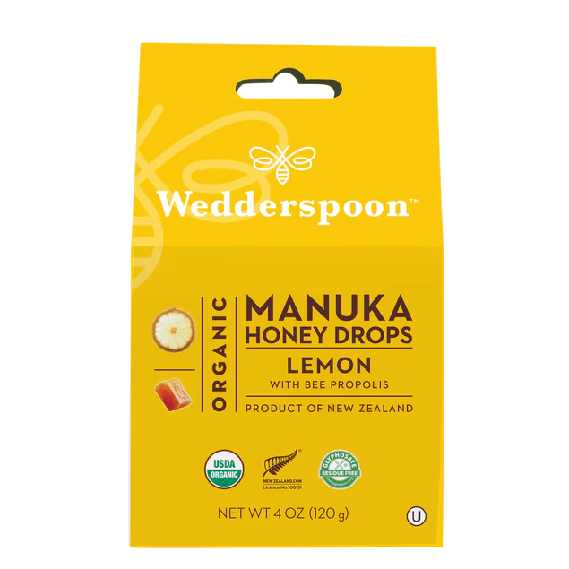 Wedderspoon Org Manuka Honey Drops Lemon / 120g