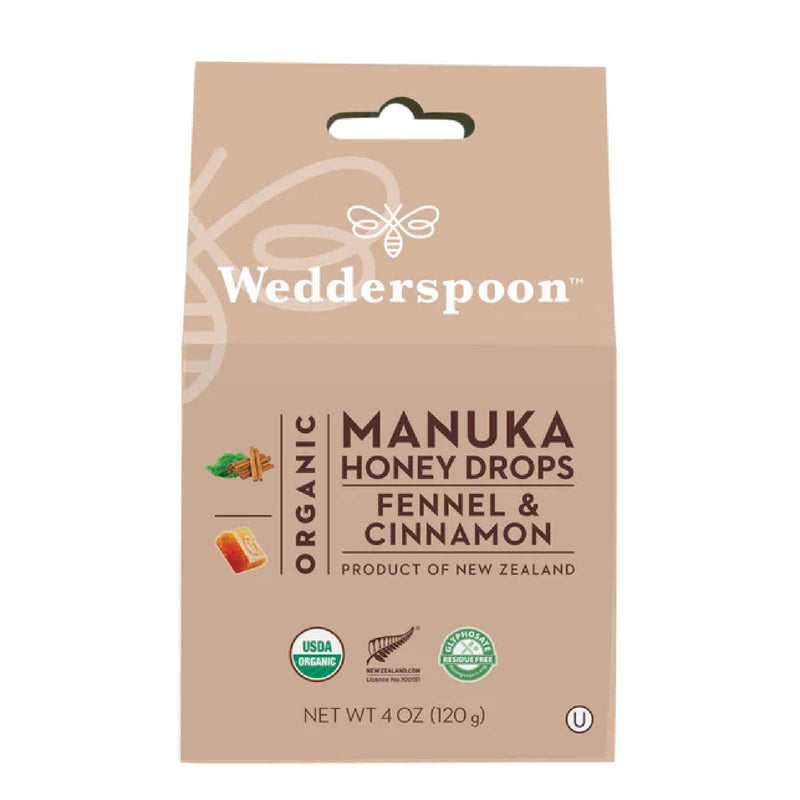 Wedderspoon Org Manuka Honey Drops Fennel&Cinnamon / 120g