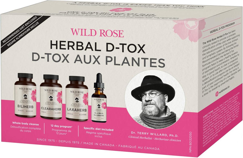 Wild Rose Herbal D-Tox Kit (1 Box, 12 Day Program) - 1 Box Kit - Herbals