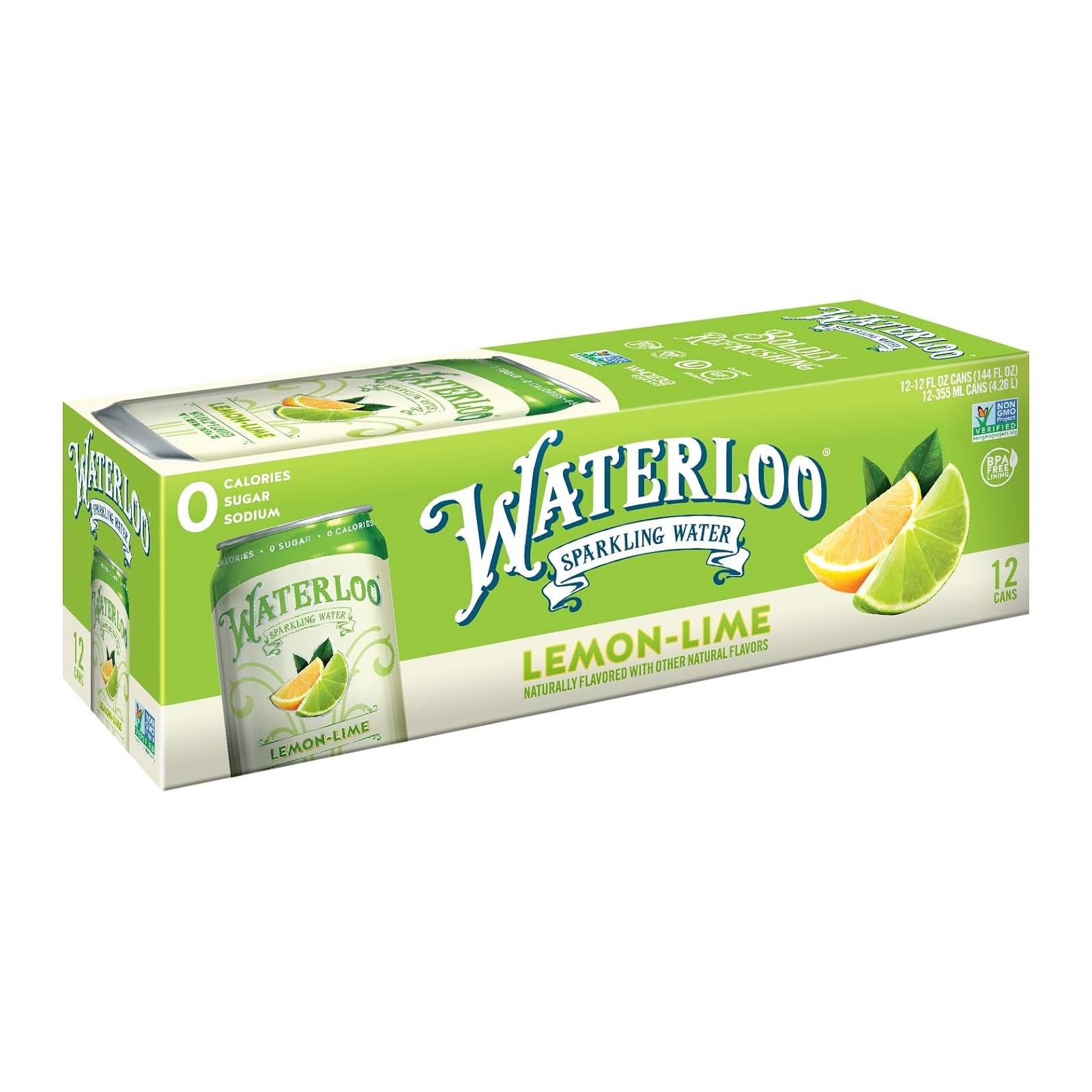 Waterloo Sparkling Water Lemon-Lime / 144 fl. oz