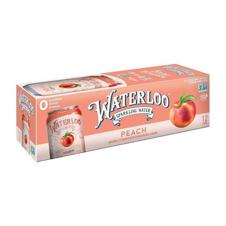 Waterloo Sparkling Water Peach / 144 fl. oz