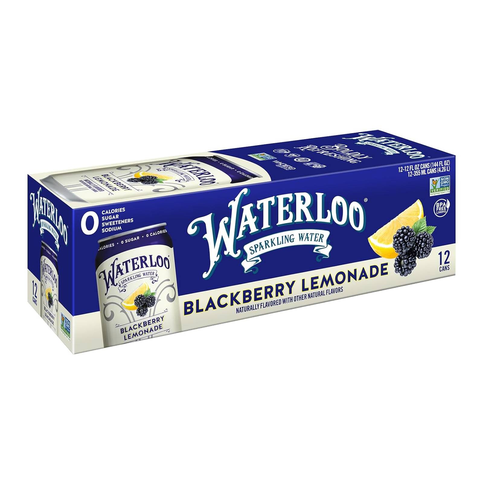 Waterloo Sparkling Water Blackberry Lemonade / 144 fl. oz