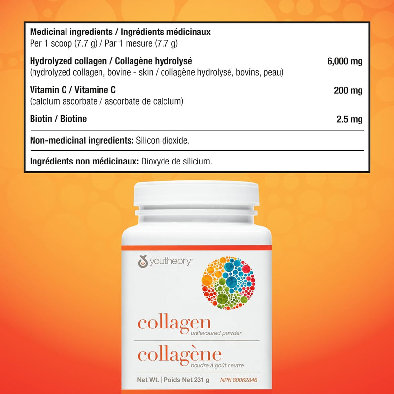 Youtheory Collagen Powder - Unflavoured 231g - Collagen