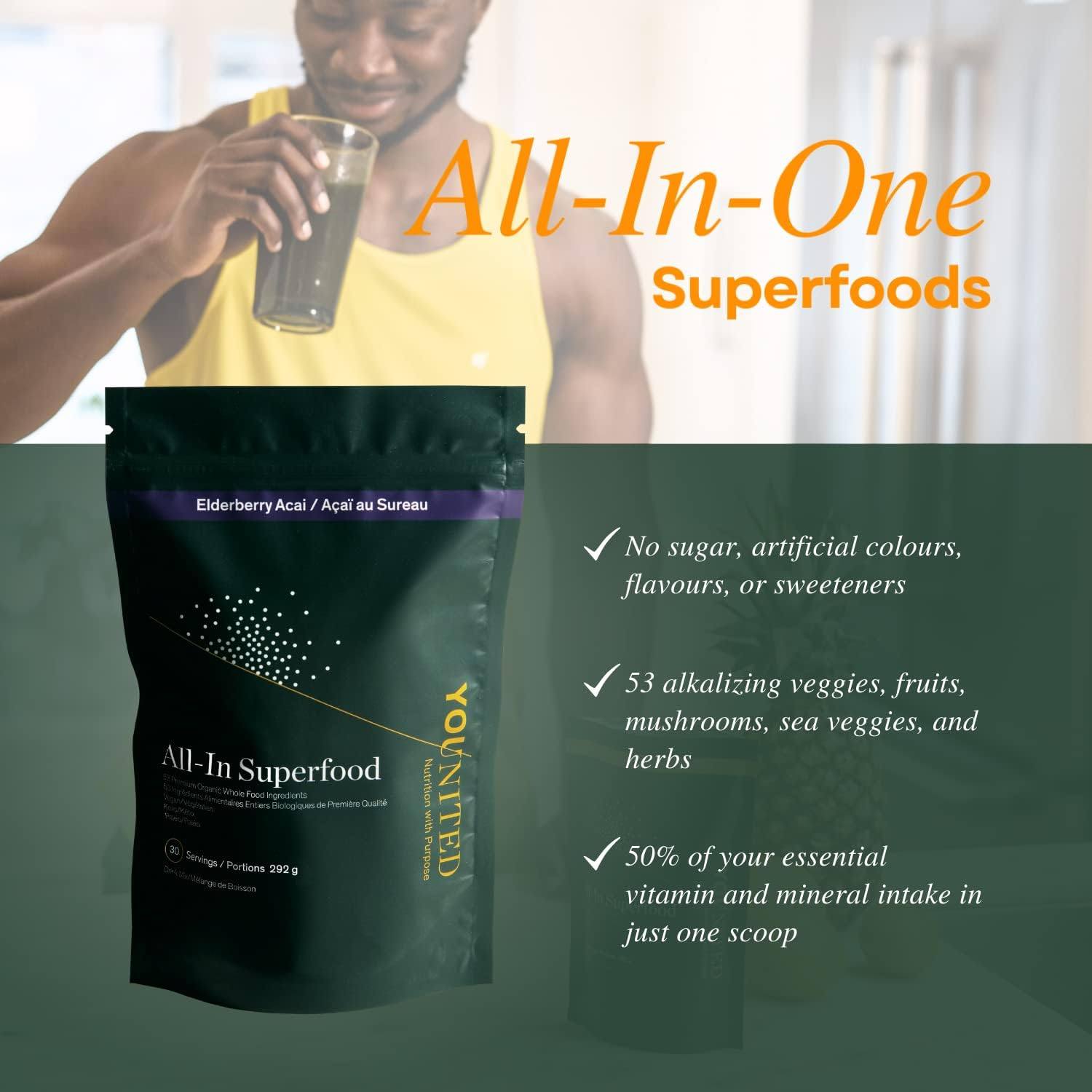 Younited All-In Superfood Elderberry Acai / 30 Servings