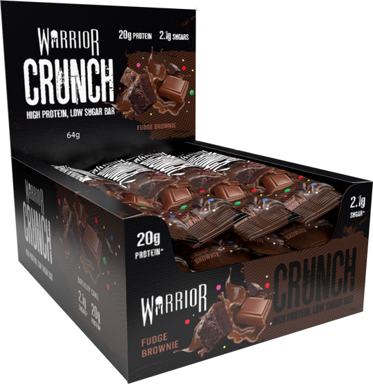 Warrior Crunch Bars, Box of 12, Fudge Brownie