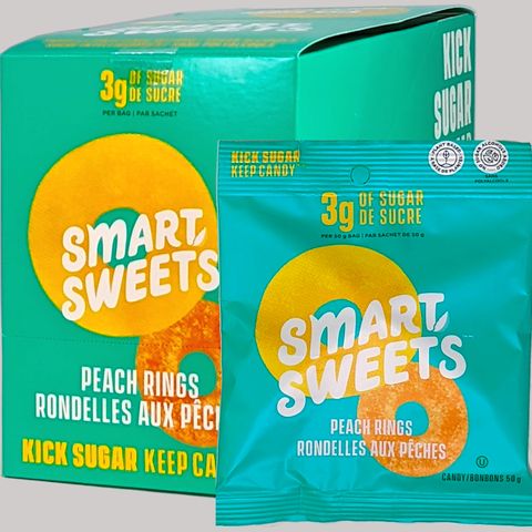 Smart Sweets Peach Rings 12 x 50g
