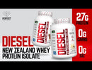 Perfect Sports DIESEL New Zealand Whey Protein Isolate, 27g protein, Zero Carbs and Fat