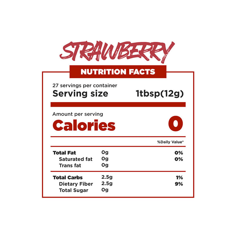 Sirop de fraise zéro calorie Mrs Taste