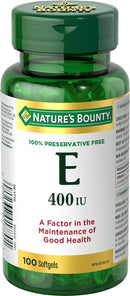Nature's Bounty Vitamin E 400 IU Softgels Pure DL-Alpha - 100 Softgels - Vitamin E