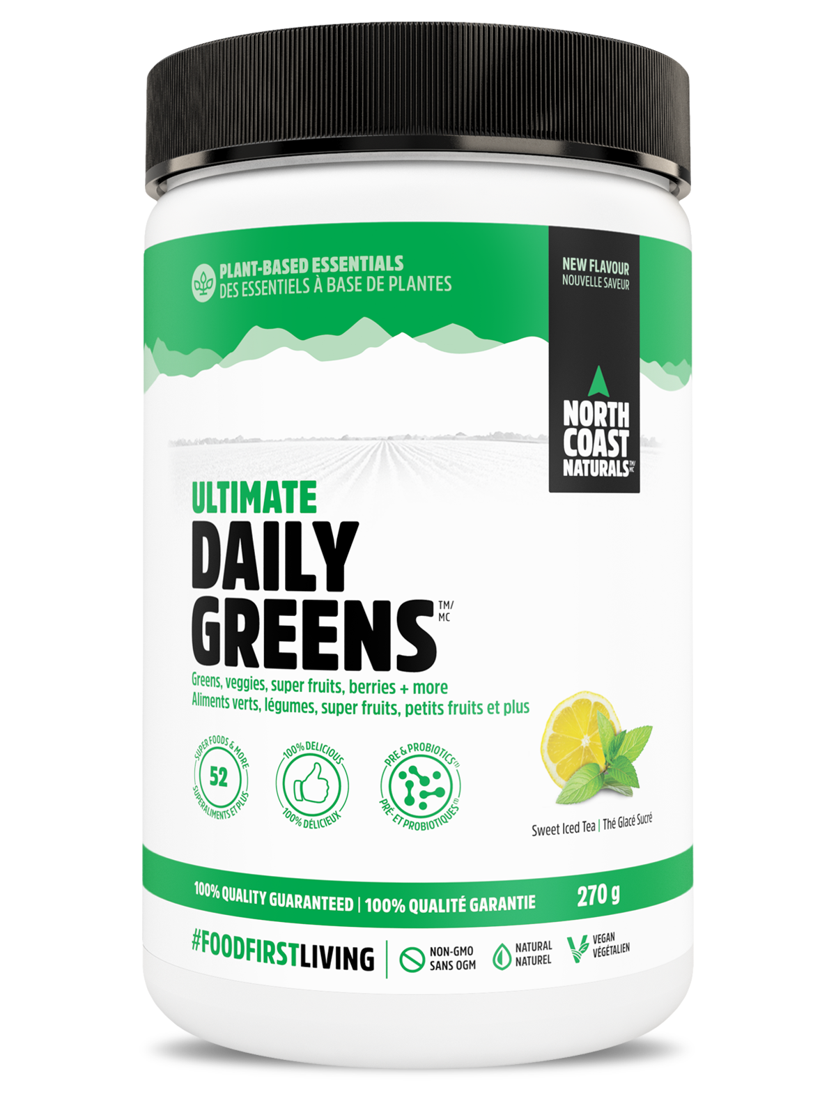 North Coast Naturals Ultimate Daily Greens - Sweet Iced Tea 270g - Greens