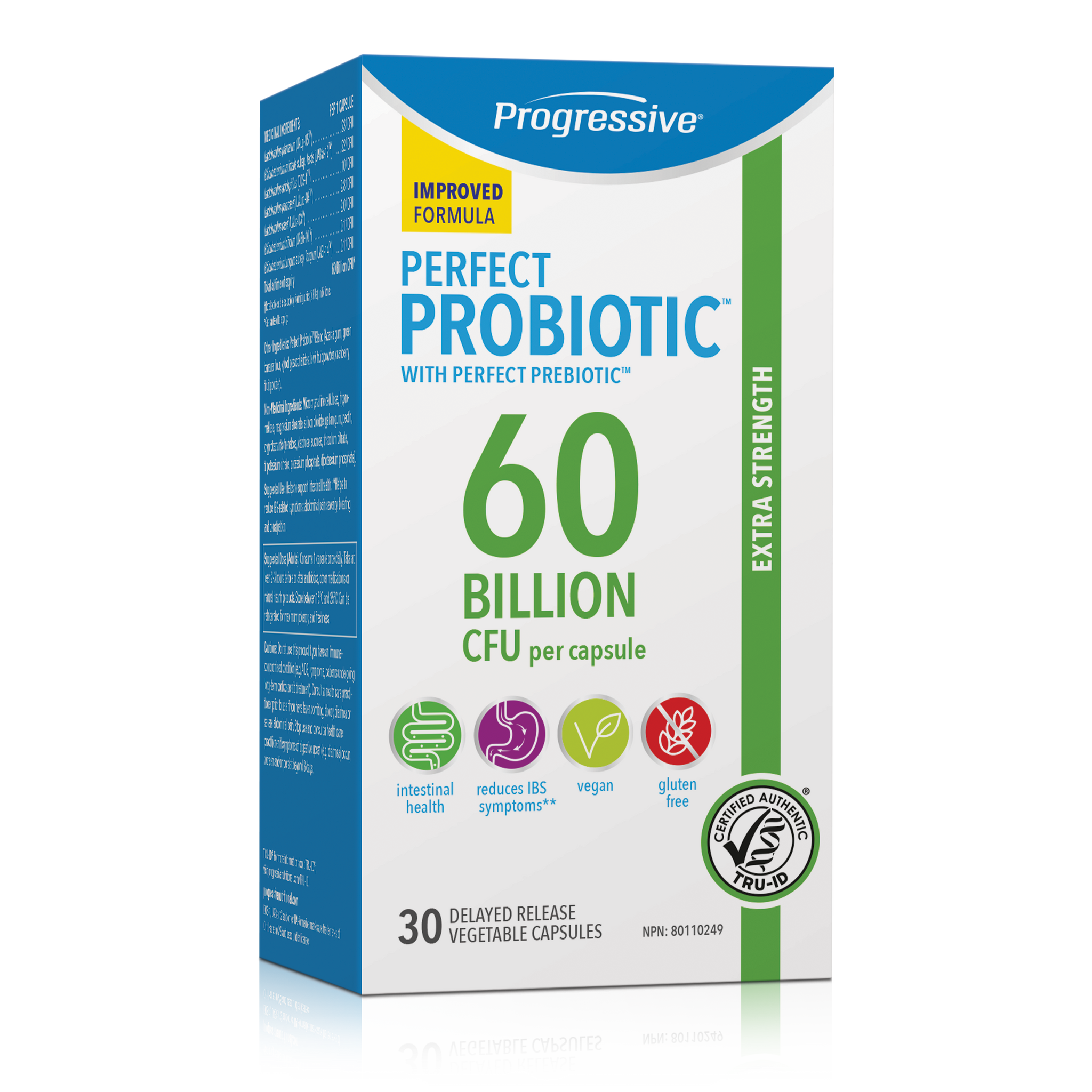 Progressive Perfect Probiotic 60B 30 vegetable capsules