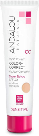 Andalou Naturals 1000 Roses CC Sheer Beige SPF 30 - 58ml - Skin Care