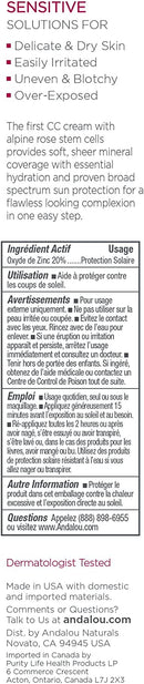 Andalou Naturals 1000 Roses CC Sheer Beige SPF 30 - 58ml - Skin Care