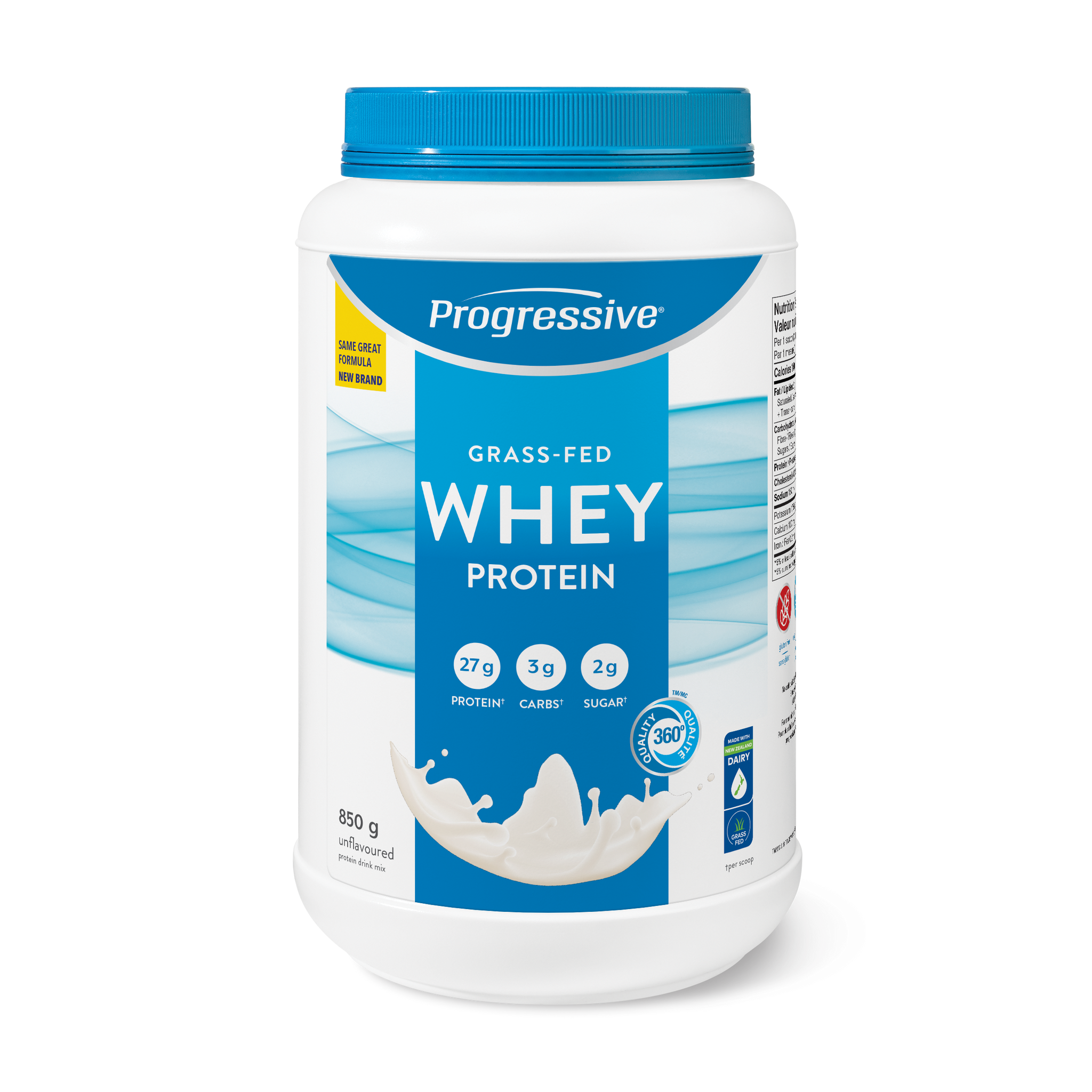 Progressive Grass Fed Whey Protein Unflavoured 850g