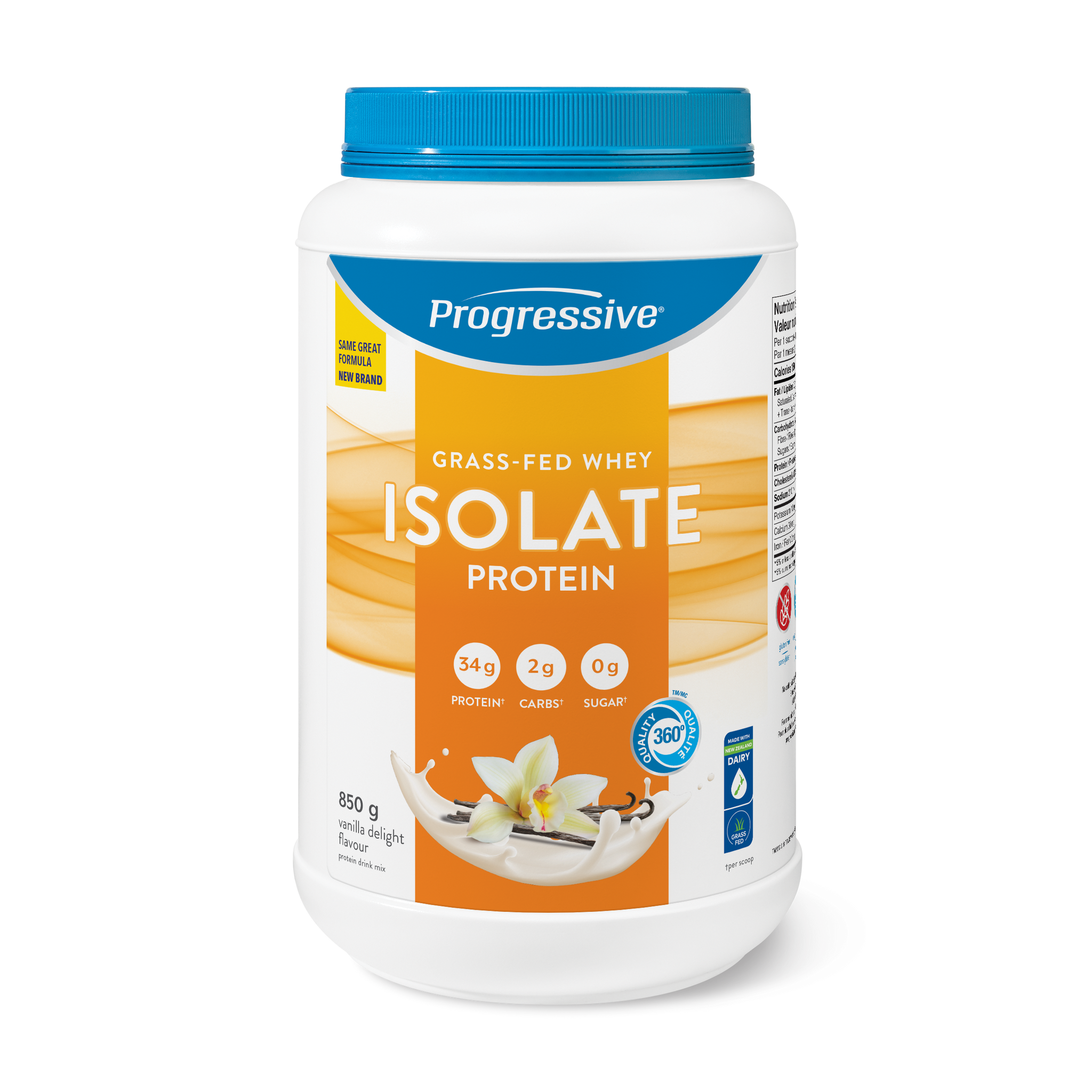 Progressive Grass Fed Whey Isolate - Vanilla Delight 850g - Protein Powder