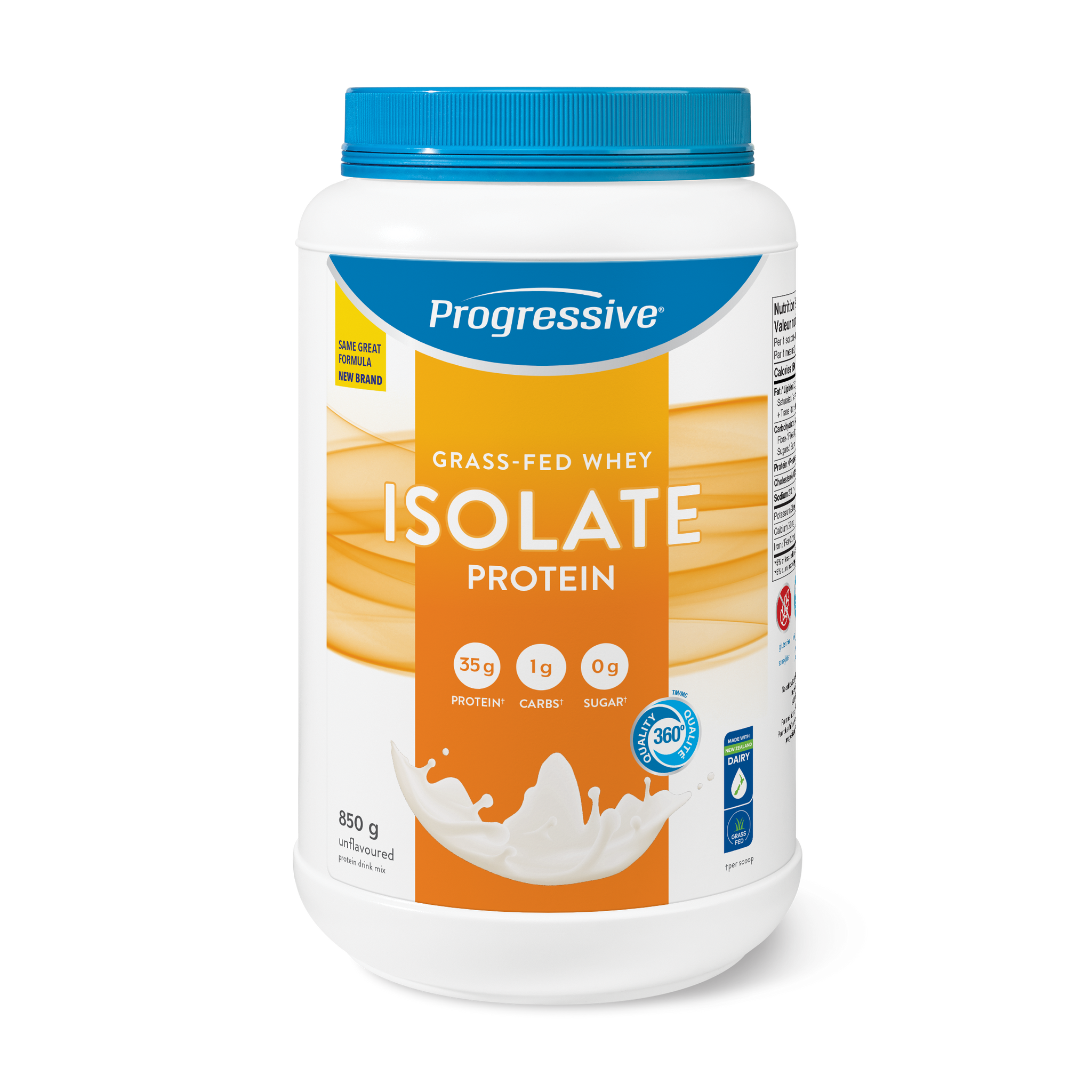 Progressive Grass Fed Whey Isolate - Unflavoured 850g - Protein Powder