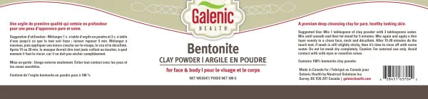 Galenic Health Bentonite Clay Powder (external use only)