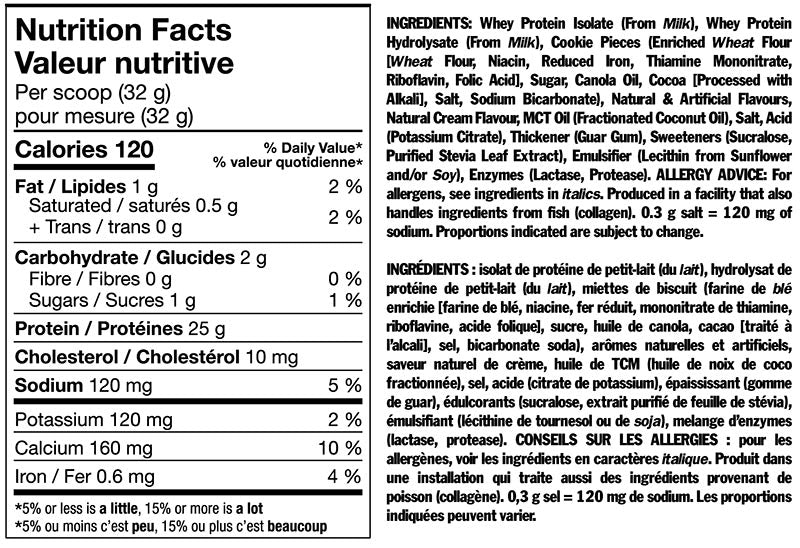 Mutant Iso Surge Cookies N Cream / 5 lbs, Nutrition facts, SNS Health, Protein Powder