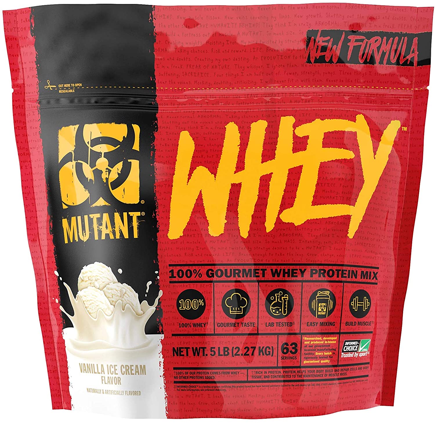 Mutant Whey Vanilla Ice Cream / 5 lbs, SNS Health, Protein Powder