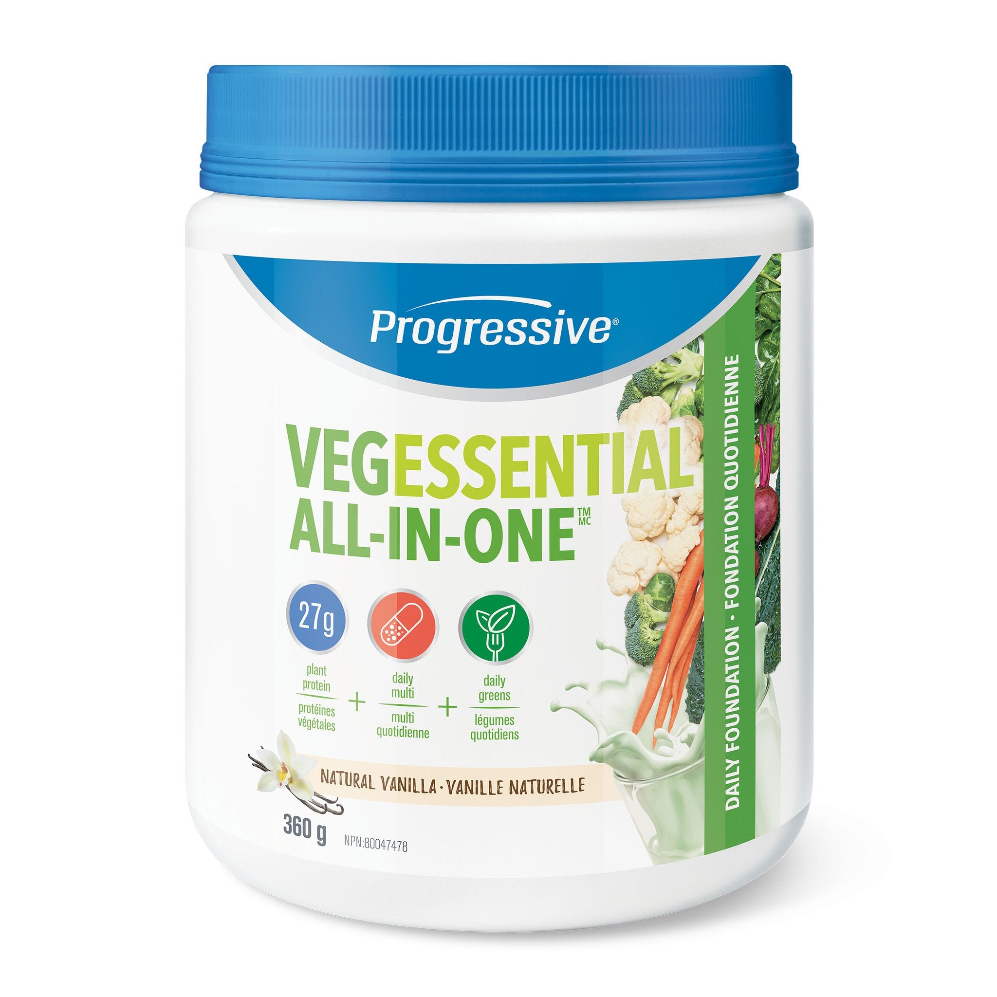 Progressive VegEssential - Vanilla 360g - All in One