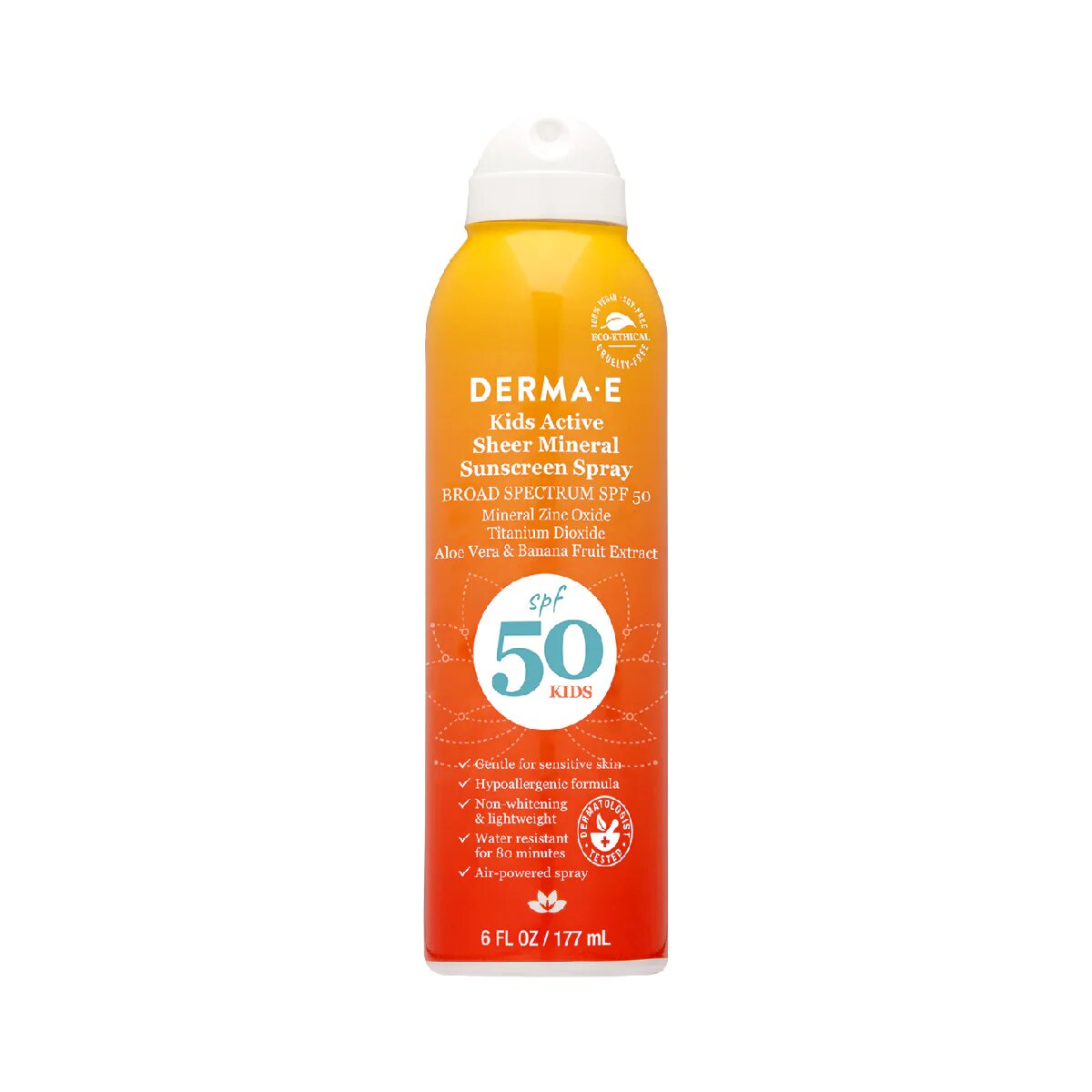 DERMA-E Kids Active Spray solaire minéral transparent