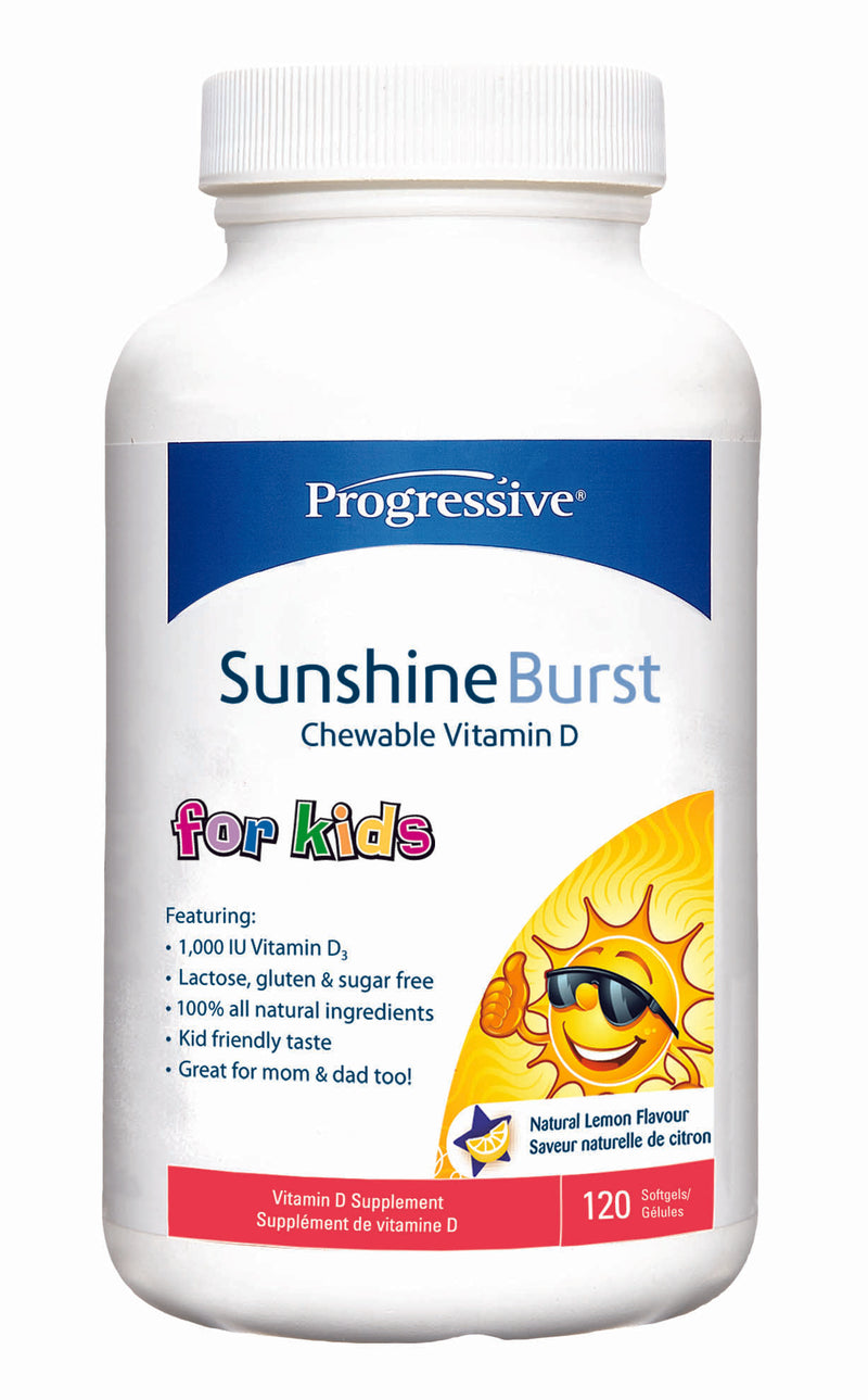 Progressive Kids Vitamin D Sunshine Burst Lemon 120