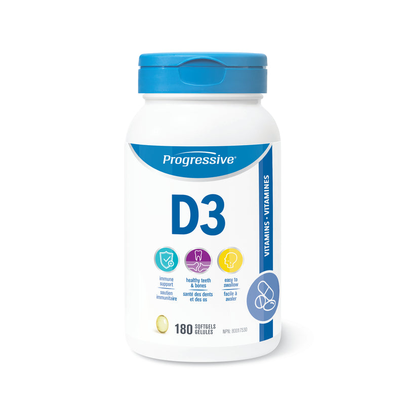 Progressive Vitamin D3 Softgel 180