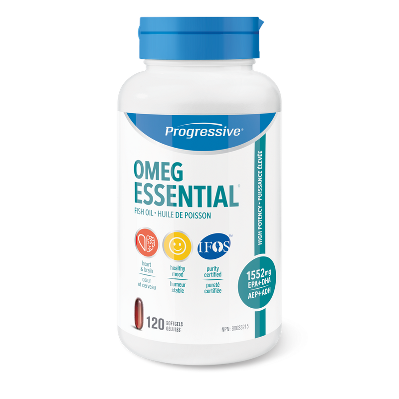 Progressive OmegEssential Fish Oil - 120 softgels - Omega 3