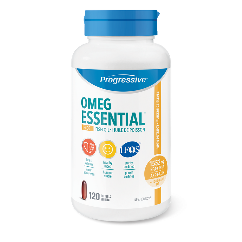 Progressive OmegEssential + D3 - 120 softgels - Omega 3