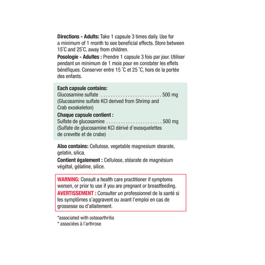 Sulfate de glucosamine Jamieson 500mg