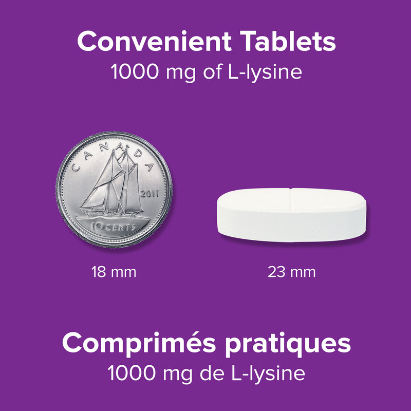 Webber Naturals L-Lysine 1000 mg 60 Tablets