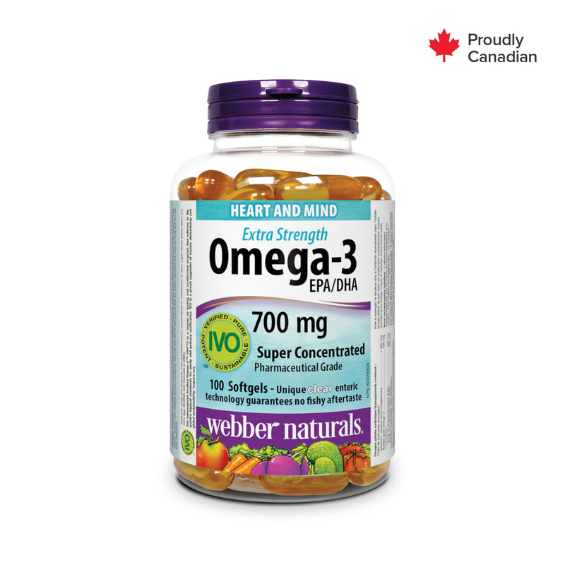 Webber Naturals Omega-3 Extra Strength 700 mg EPA/DHA 100 Softgels