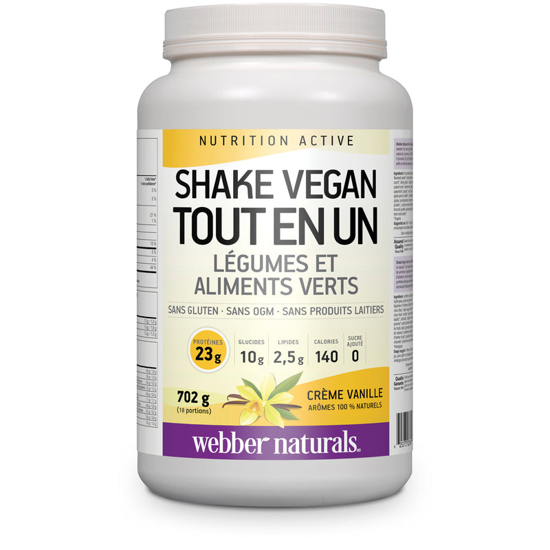Webber Naturals All In One Vegan Shake Vanilla Cream 702 g