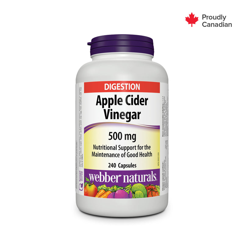 Webber Naturals Apple Cider Vinegar 500 mg 240 Capsules