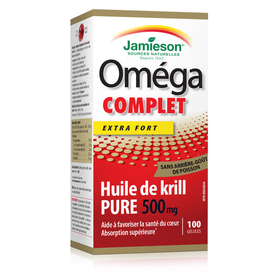 Jamieson Omega Complete Pure Krill Oil Extra Strength - 100 Softgels December 2025 - Omega 3